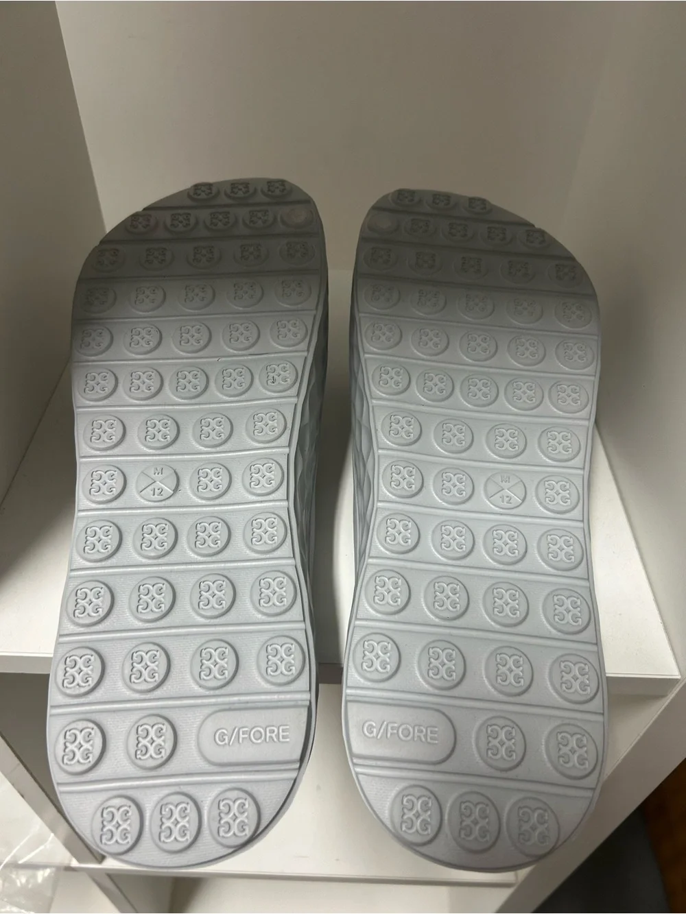 G/FORE Kids' Light Gray Foam Slide Sandals
